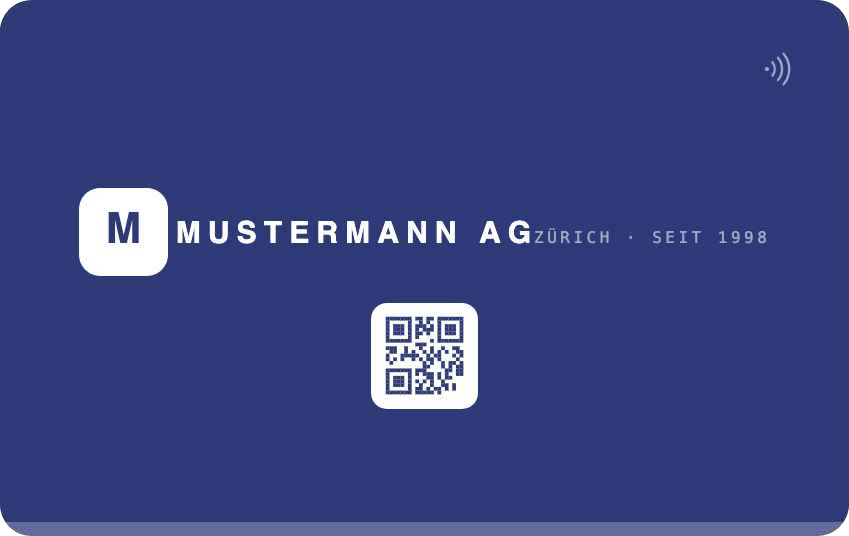 DataCard Design – Indigo · Rückseite
