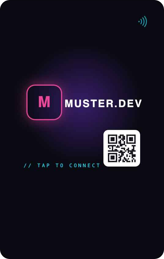 DataCard Design – Neon · Rückseite